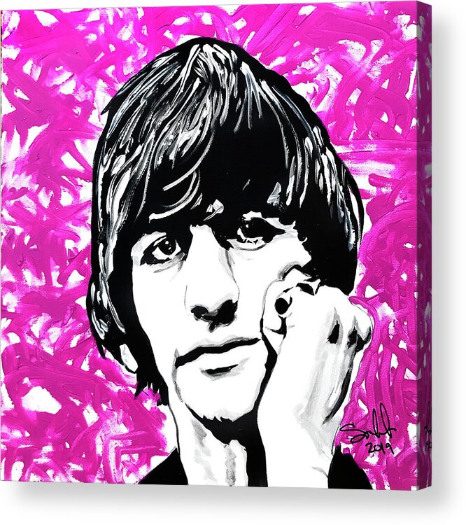 Ringo Starr Acrylic Print featuring the painting Ringo by Sergio Gutierrez
