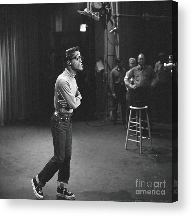 Singer Acrylic Print featuring the photograph Sammy Davis Jr. On The Big Record by Cbs Photo Archive