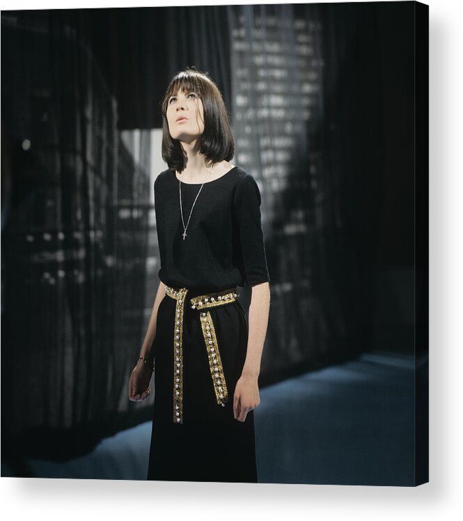 Singer Acrylic Print featuring the photograph Sandie Shaw Performs On Tv Show by David Redfern
