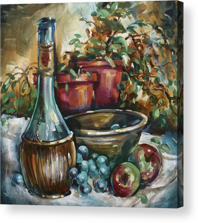 Still Life Acrylic Print featuring the painting Settled by Michael Lang