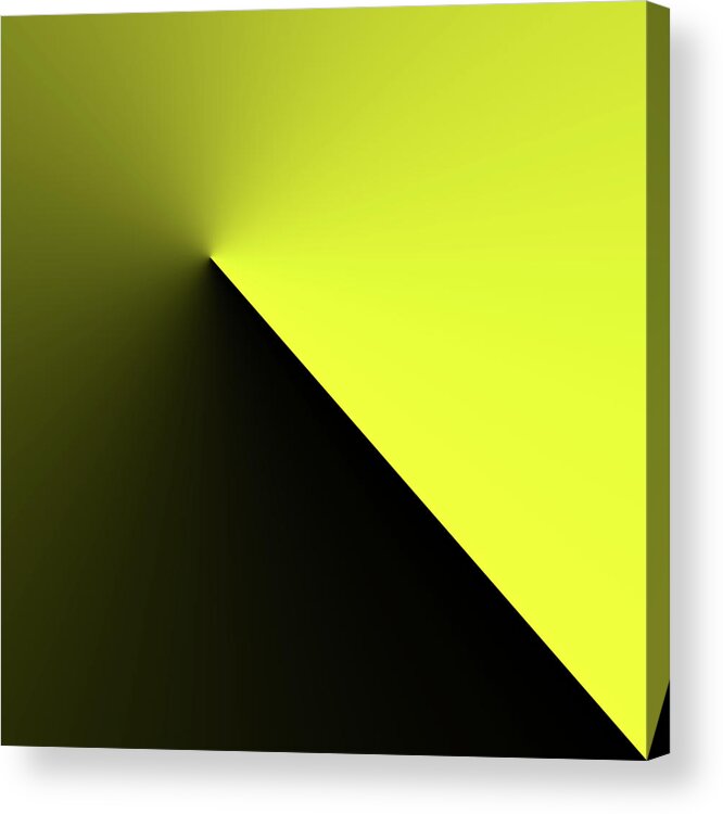 Yellow Acrylic Print featuring the digital art Shades of Yellow In Rotational Gradient by Bill Swartwout
