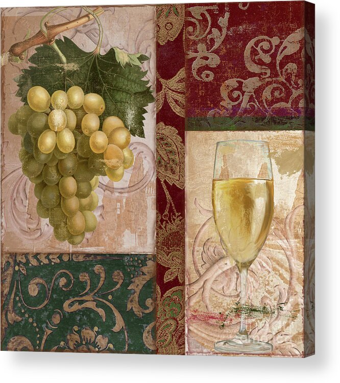 Wine Grapes Acrylic Print featuring the painting Sofia 2 by Mindy Sommers