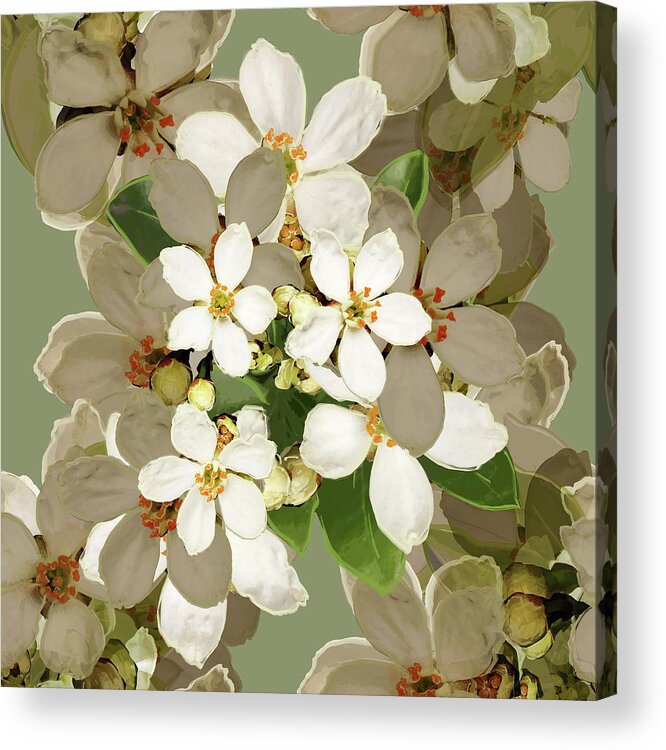 Spring Acrylic Print featuring the mixed media Spring Blossom by BFA Prints