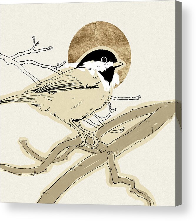 Animals Nature Acrylic Print featuring the painting Spring Passerine IIi by Jacob Green