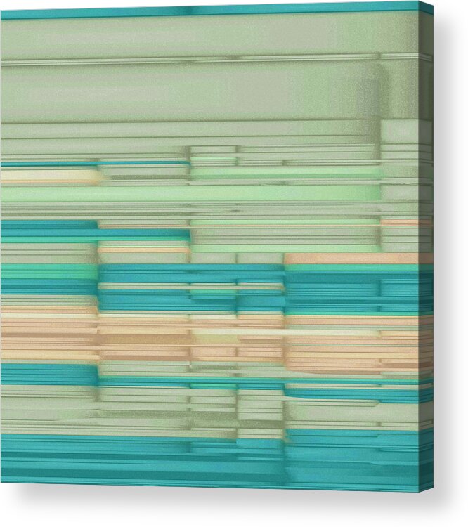 Art Acrylic Print featuring the digital art Stacked Sheets by David Hansen