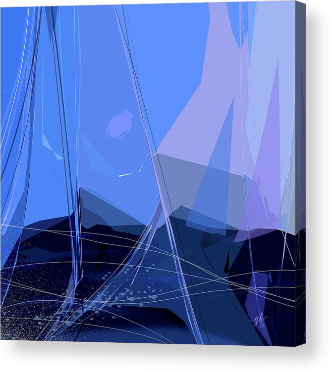 Abstract Acrylic Print featuring the digital art Starboard by Gina Harrison