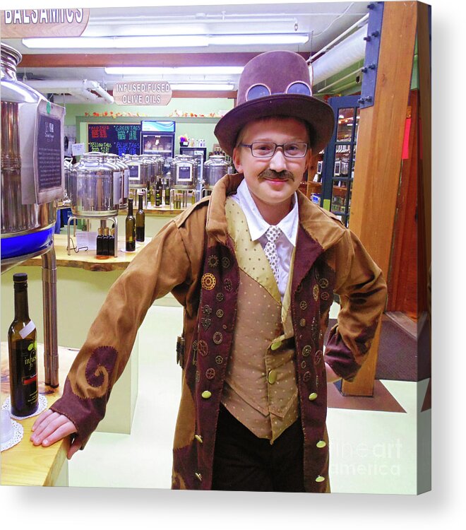 Halloween Acrylic Print featuring the photograph Steampunk Gentleman Costume 5 by Amy E Fraser