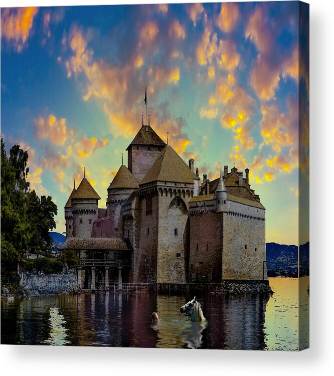 Castle Acrylic Print featuring the digital art Stolen Moments by David Zimmerman