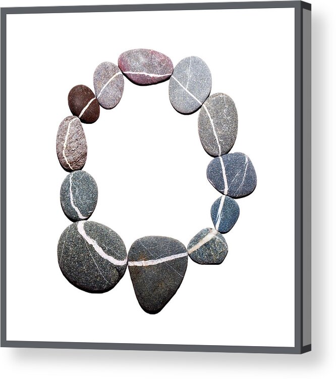 White Background Acrylic Print featuring the photograph Stone Circle by Richard Wright Photography