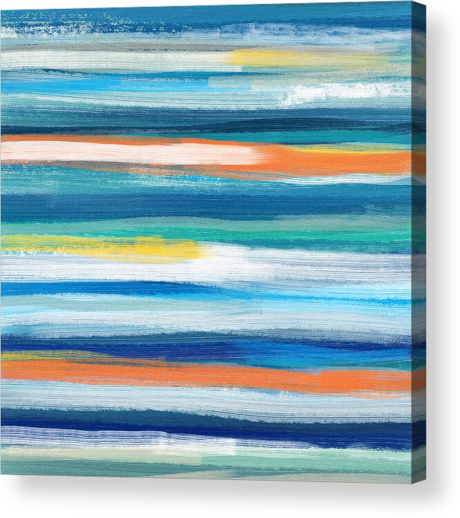 Beach Acrylic Print featuring the painting Summer Surf 3- Art by Linda Woods by Linda Woods