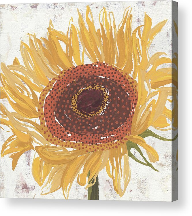Sunflower Acrylic Print featuring the painting Sunflower V by Nikita Coulombe