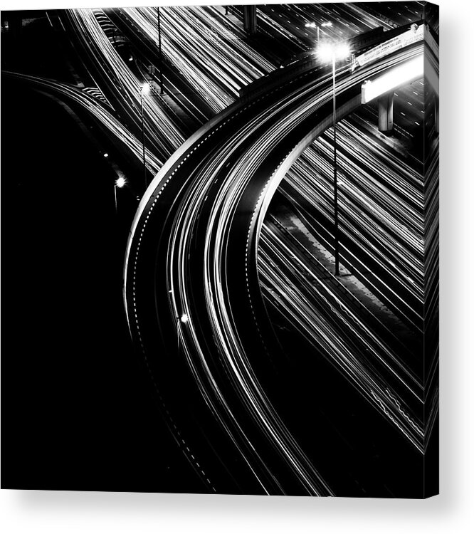 Curve Acrylic Print featuring the photograph Superhighway by Andy Teo Aka Photocillin