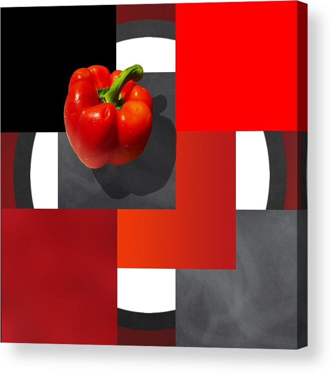 Lines Acrylic Print featuring the photograph Sweet Pepper by Michele Montedoro