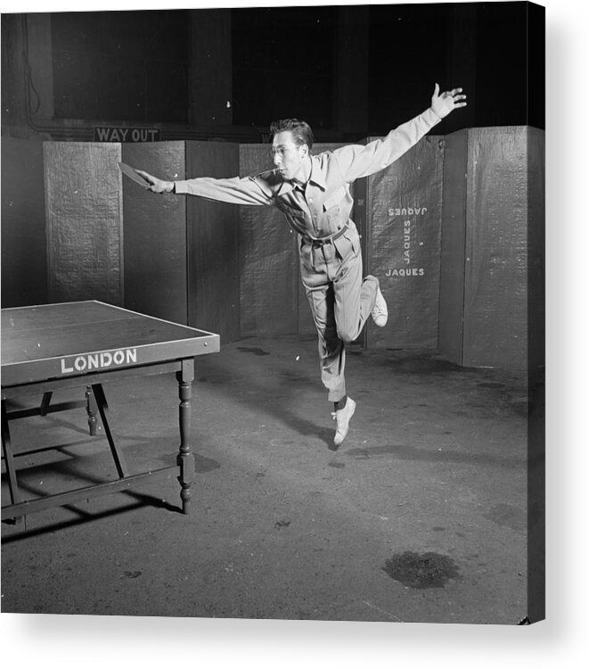 Tennis Acrylic Print featuring the photograph Table Tennis by Bert Hardy