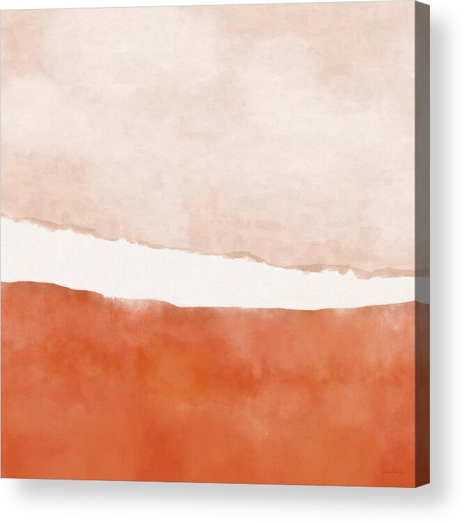 Abstract Acrylic Print featuring the mixed media Terra Cotta Landscape -Abstract Art by Linda Woods by Linda Woods