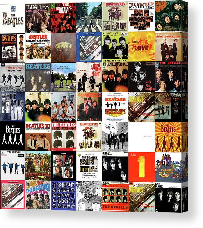The Beatles Acrylic Print featuring the digital art The Beatles Covers by Pheasant Run Gallery