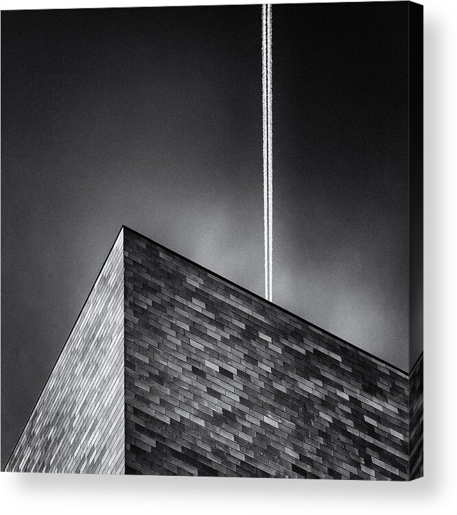 Contrails Acrylic Print featuring the photograph The Cube by Piet Flour