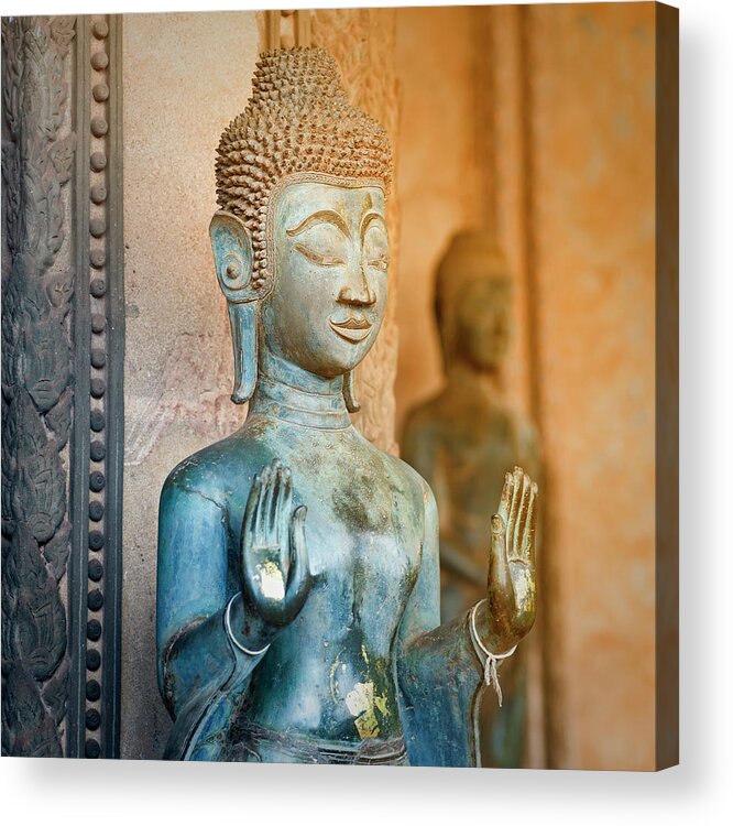 Art Acrylic Print featuring the photograph The Enlighted Buddha, Haw Phra Kaew by Guenterguni