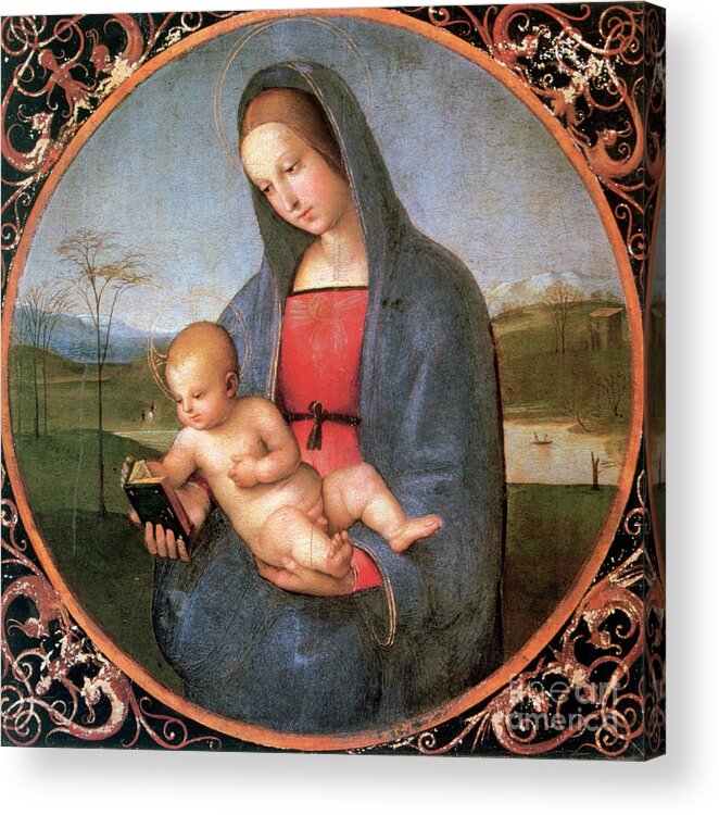 Child Acrylic Print featuring the drawing The Madonna Conestabile, 1502-1503 by Print Collector