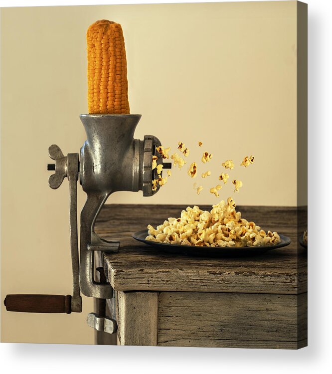 Conceptual Acrylic Print featuring the photograph The Popcorn Machine by Christian Marcel