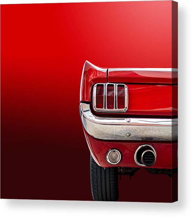 Car Acrylic Print featuring the photograph The Red Mustang by Roland Weber