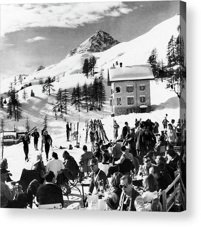 The Olympic Games Acrylic Print featuring the photograph The Saint-moritz Ski Resort In by Keystone-france