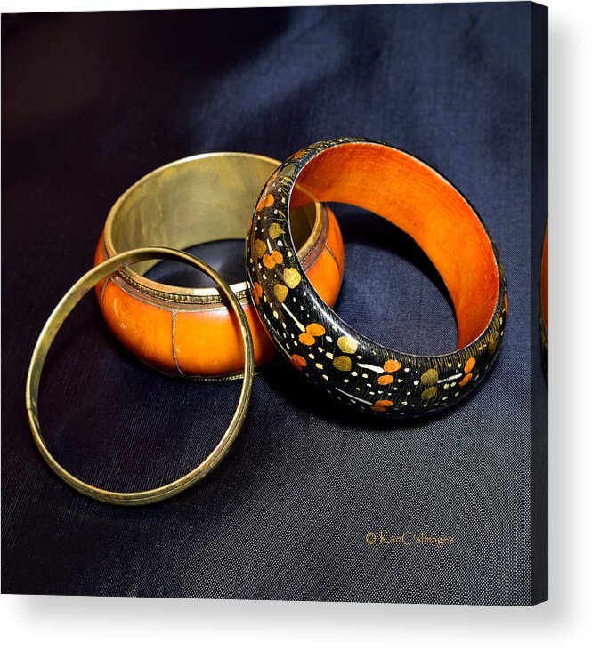 Bracelets Acrylic Print featuring the photograph Three Old Bracelets by Kae Cheatham