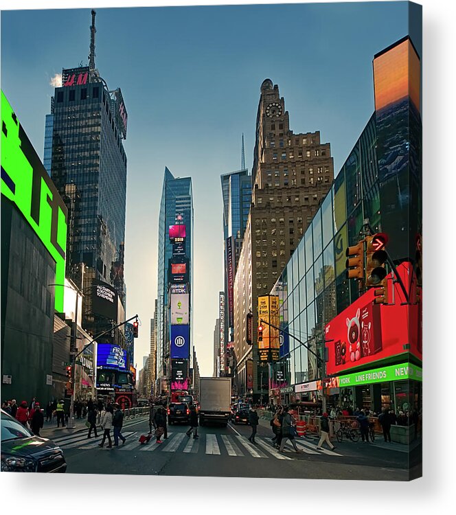 Nyc Acrylic Print featuring the photograph Times Square - Dec 2018 by S Paul Sahm