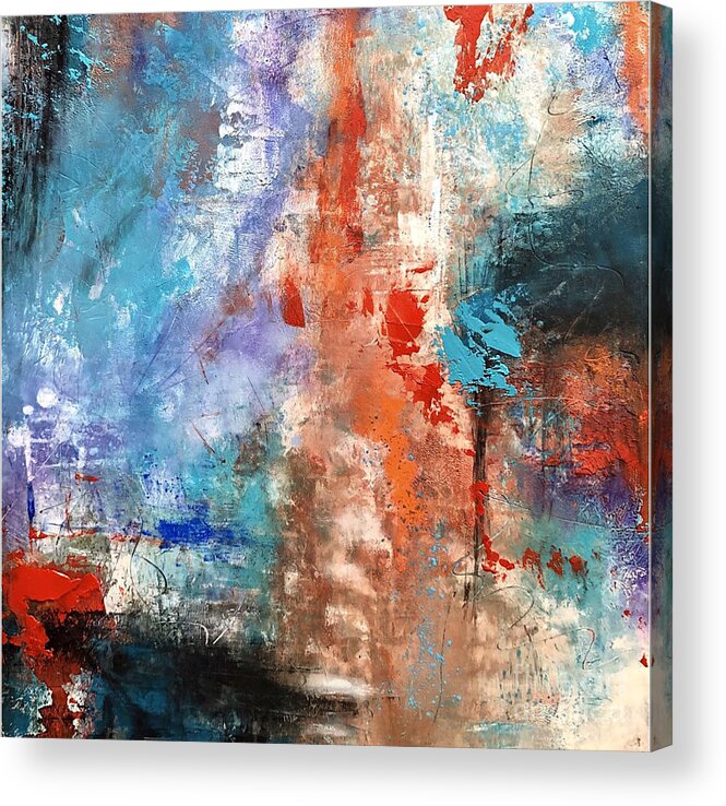 Abstract Acrylic Print featuring the painting Transitions by Mary Mirabal