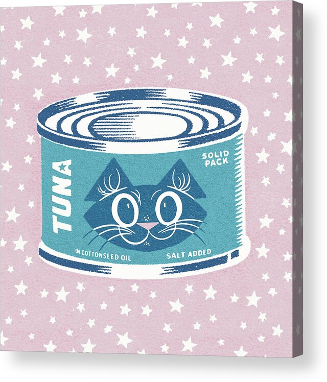 Animal Acrylic Print featuring the drawing Tuna cat food by CSA Images