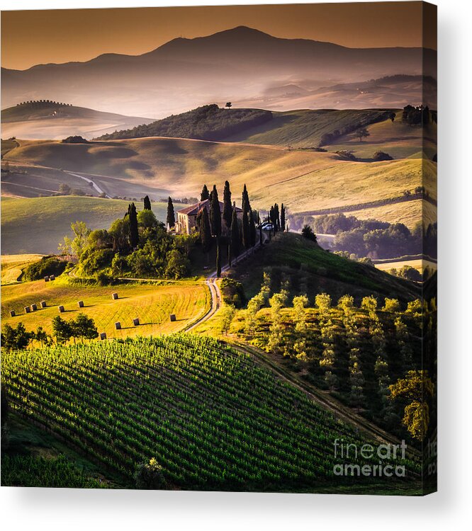 Country Acrylic Print featuring the photograph Tuscany Italy - Landscape by Ronnybas Frimages