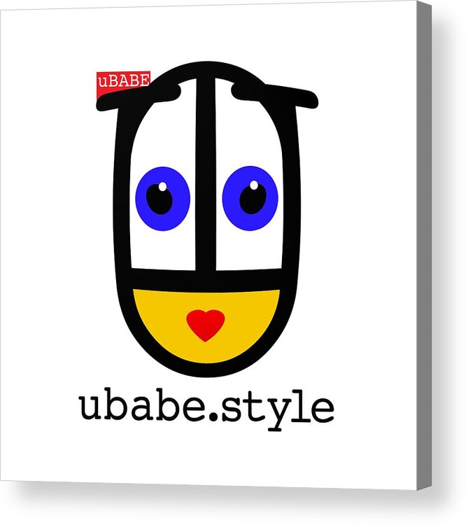 Ubabe.style Face Acrylic Print featuring the digital art Ubabe De Stijl by Ubabe Style