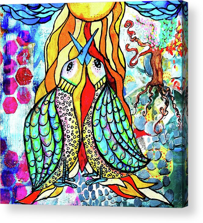 Sun Acrylic Print featuring the mixed media Under the Sun by Mimulux Patricia No
