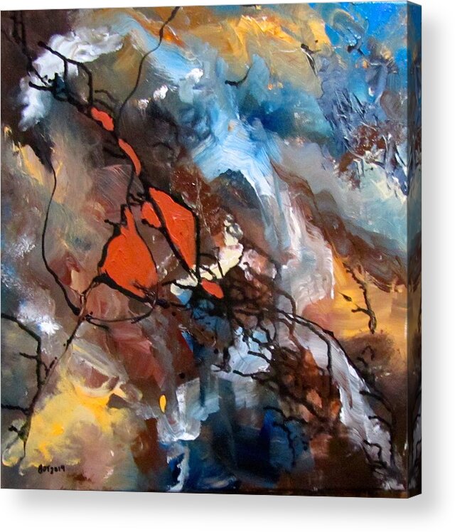 Abstract Acrylic Print featuring the painting Wander by Barbara O'Toole