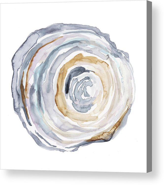 Abstract Acrylic Print featuring the painting Watercolor Tree Ring Iv by Ethan Harper