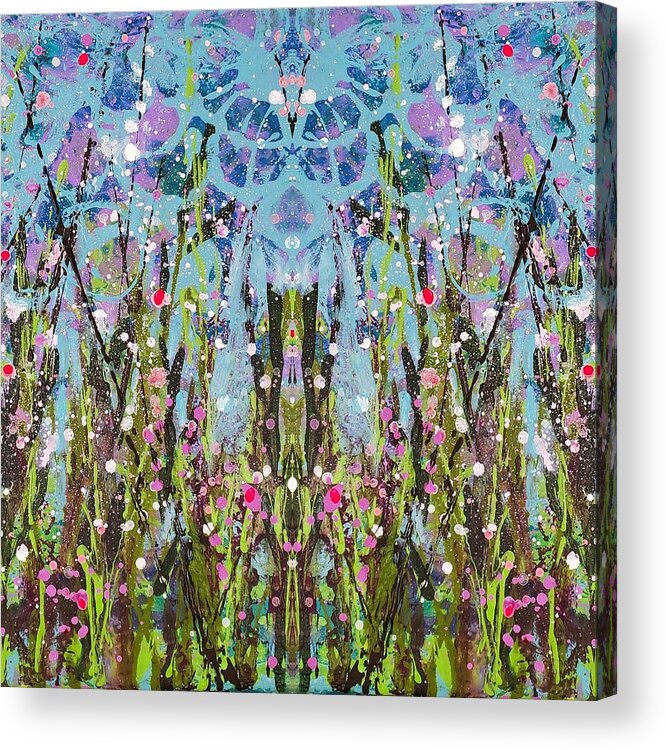 Wildflower Acrylic Print featuring the digital art Wildflower Digi Butterfly by Donna Ceraulo