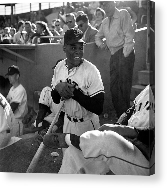 Willie Mays Acrylic Print featuring the photograph Willie Mays by Loomis Dean