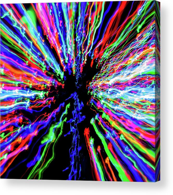 Light Painting Acrylic Print featuring the photograph Wonderful Wormhole by Az Jackson