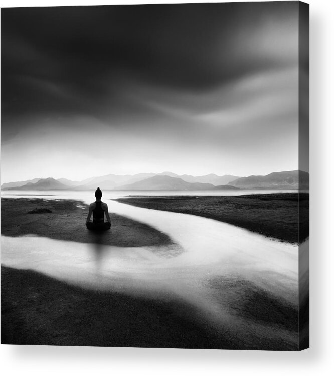 Beach Acrylic Print featuring the photograph Zen Stream by George Digalakis