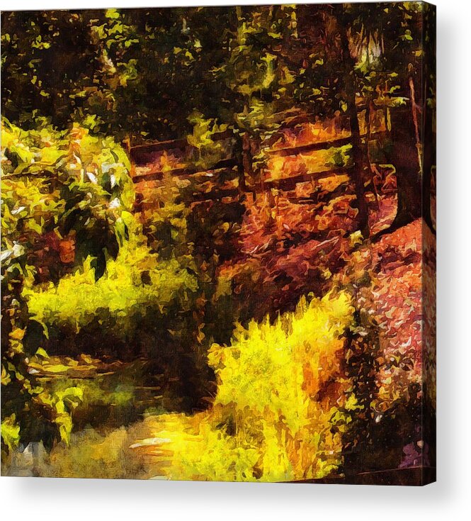 Woods Acrylic Print featuring the mixed media Afternoon in the Woods #1 by Christopher Reed