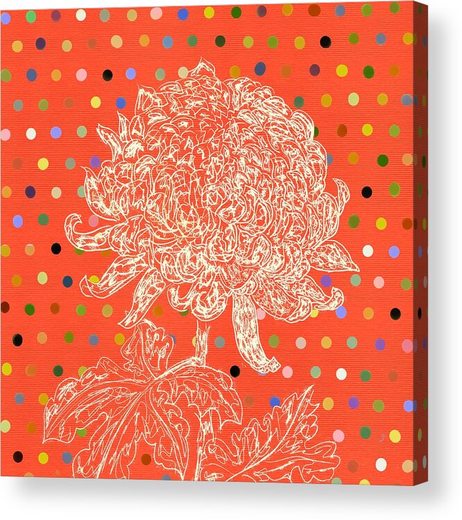  Acrylic Print featuring the digital art Chrysantheme Blanc #2 by Steve Hayhurst