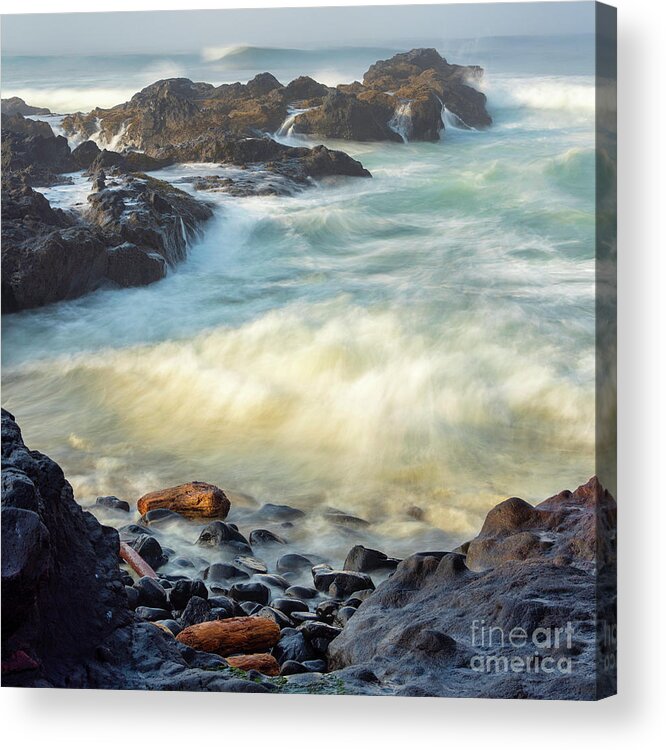Cape Perpetua Acrylic Print featuring the photograph Coastal morning #1 by Izet Kapetanovic