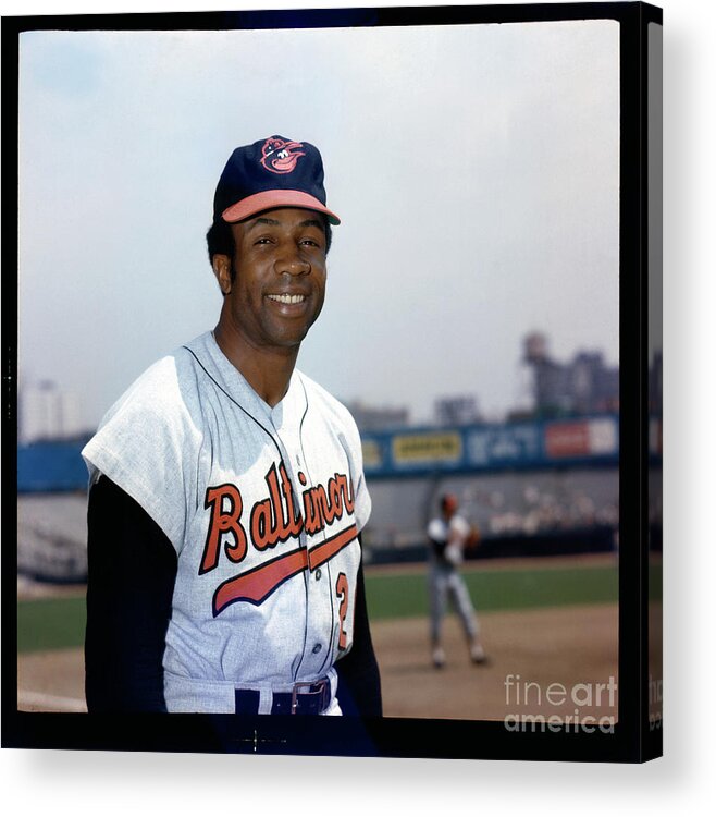 National League Baseball Acrylic Print featuring the photograph Frank Robinson by Louis Requena