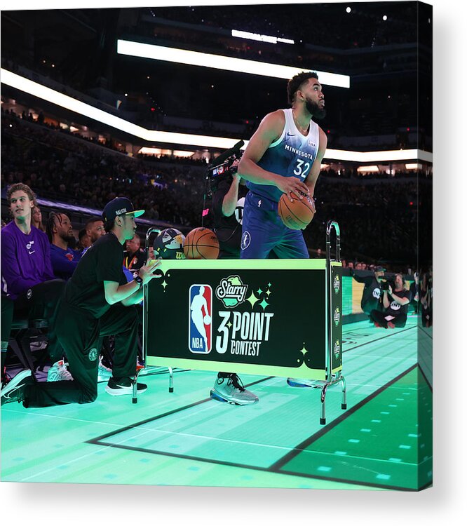 Saturday Acrylic Print featuring the photograph Karl-anthony Towns #1 by Nathaniel S. Butler