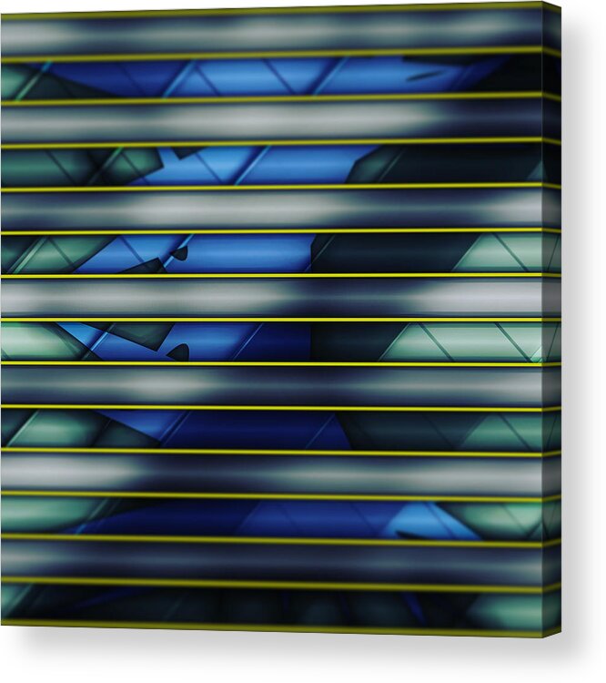 Abstract Acrylic Print featuring the digital art Pattern 19 by Marko Sabotin