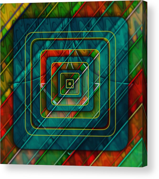Abstract Acrylic Print featuring the digital art Pattern 26 by Marko Sabotin