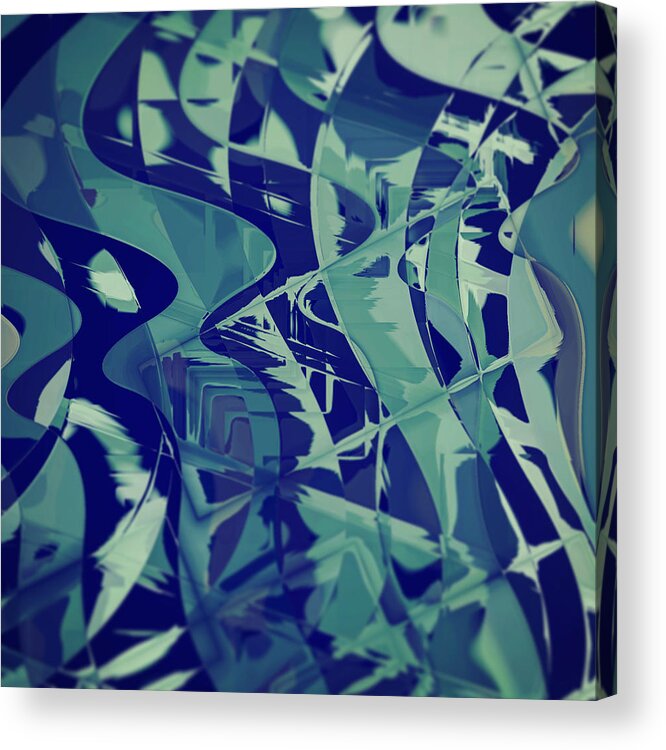 Abstract Acrylic Print featuring the digital art Pattern 31 #1 by Marko Sabotin