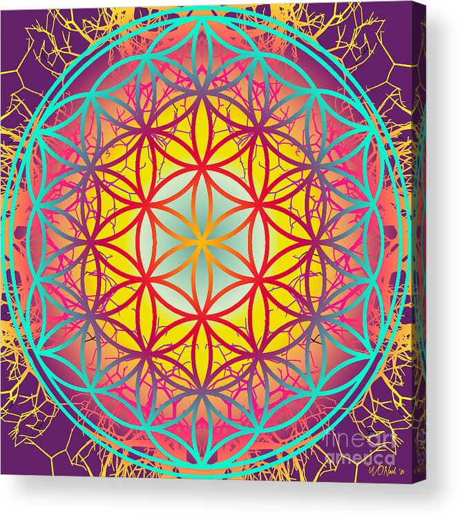 Geometry Acrylic Print featuring the digital art Sacred Geometry, No.12 by Walter Neal