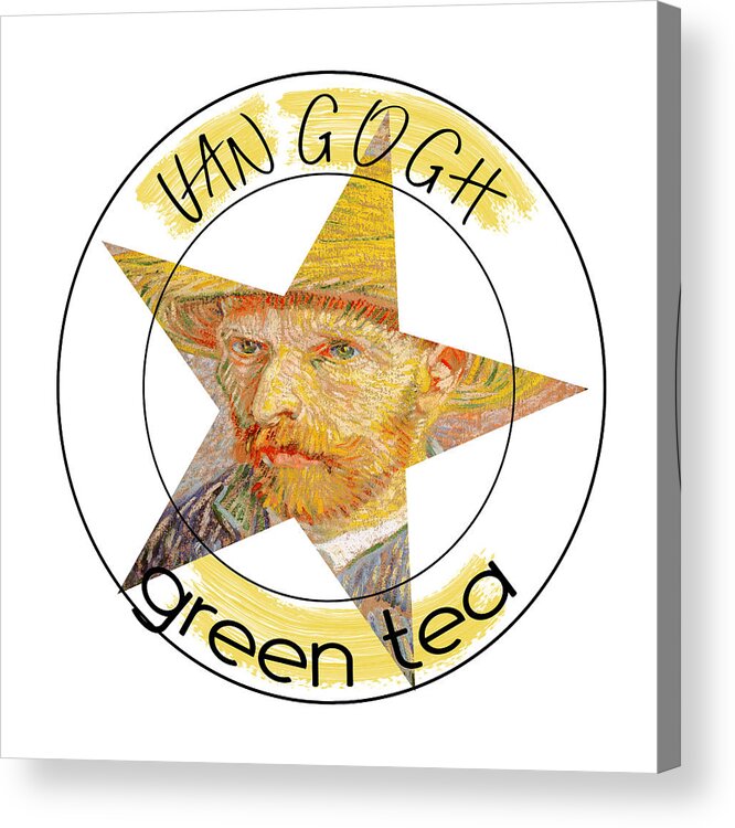 Van Gogh Green Tea Acrylic Print featuring the digital art Van Gogh Green Tea by Bob Pardue