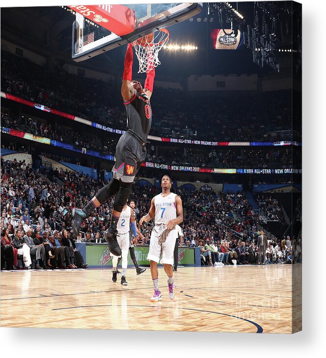 Russell Westbrook Acrylic Print featuring the photograph Russell Westbrook by Nathaniel S. Butler
